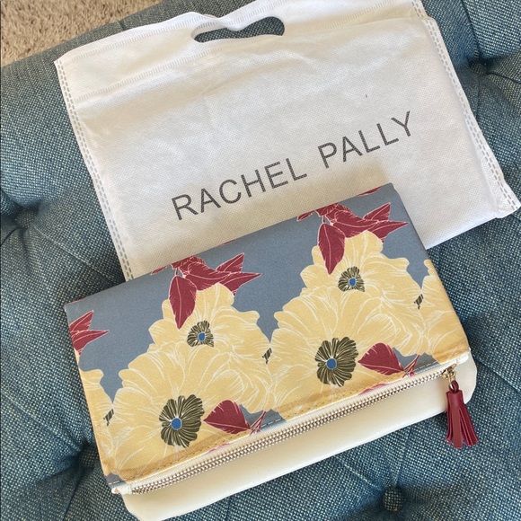 Rachel Pally Yellow and Red Floral clutch